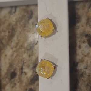 Origami Owl earrings, yellow